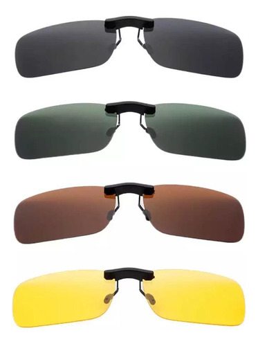 Lentes De Sol Clip On Classic Polarizados Pack X4