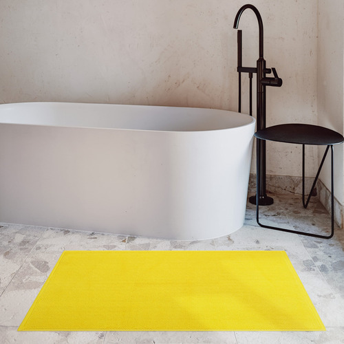 Alfombrillas De Baño Antideslizantes 100% Algodón Amarilla