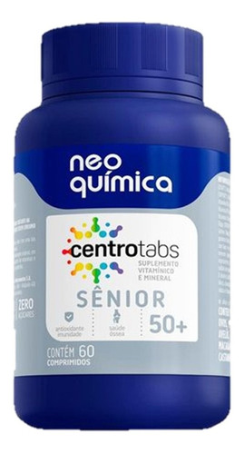 Centrotabs Senior Suplemento Vitaminico e Mineral 60 Comprimidos