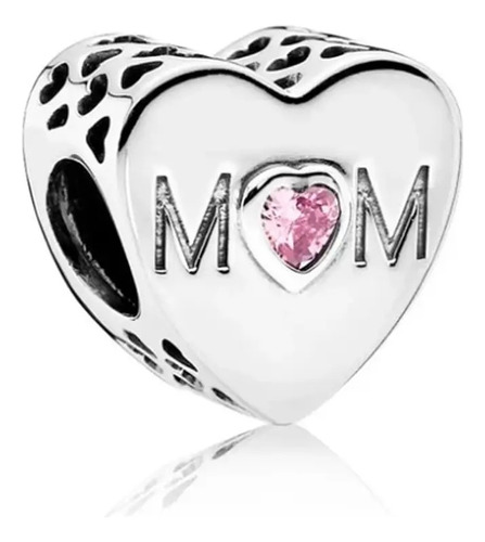 Dije Charm Pandora Mamá Madre Corazón Rosa Mom Original