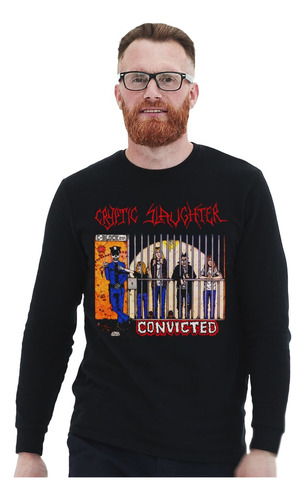 Polera Ml Cryptic Slaughter Convicted Metal Impresión Direct