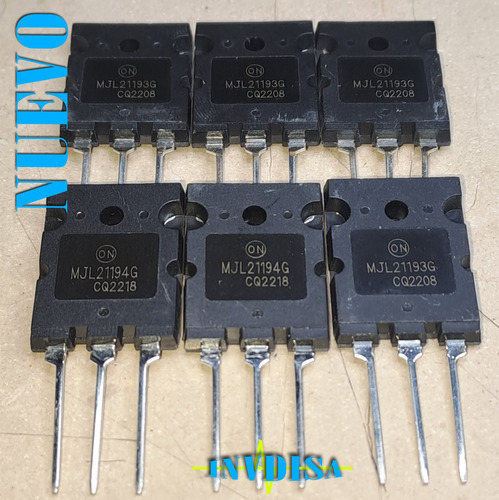 6pzas Transistor Mjl21193g Mjl21194g 250v  - N U E V O