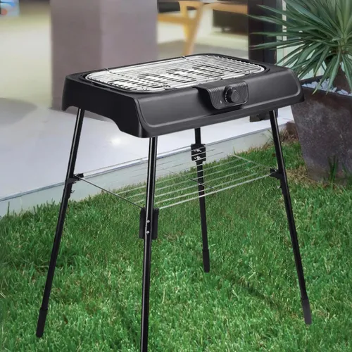 Parrilla Eléctrica Acero Inoxidable Jardín Balcon 6 Niveles