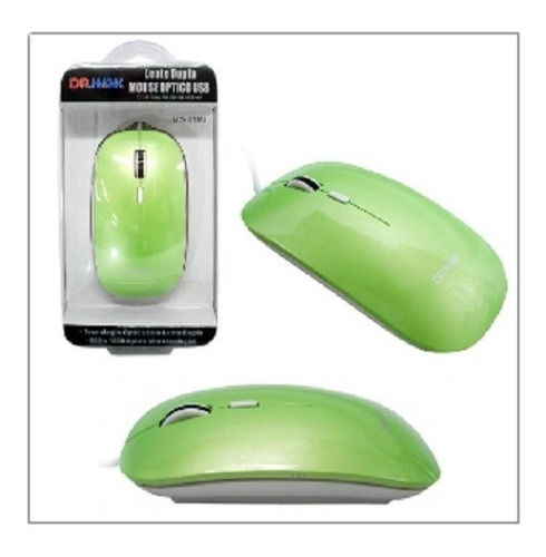 Mouse Optico Com Fio 1600dpi Verde Dr.hank Mo-415u