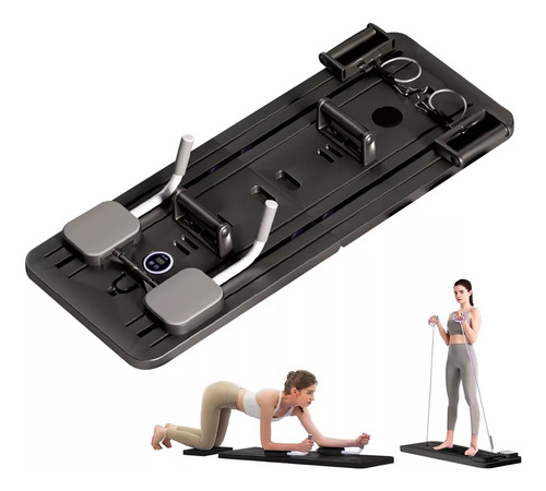 Tabla Abdominal Multifuncional Plank Trainer Rodillo Negro