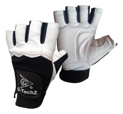 Guantes Para Pesas Cuero Gimnasio Bicicleta Para Dama White