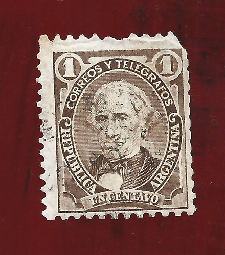 Argentina 1889(74 I) Proceres  V. Sarfield 13,5x12 Usada