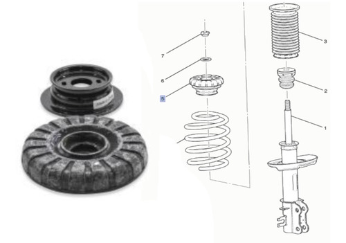 Coxim Amortecedor Dianteiro Superior Spin 2012/2021