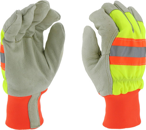 West Chester Hvy1555 Hi-viz - Guantes De Palma De Piel De Ce