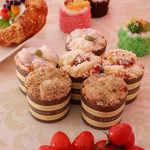 6x Comida Artificial Tazas De Tortas Cupcakes Accesorios De