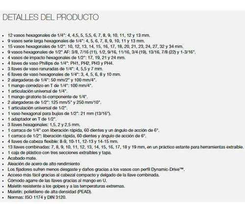 Set Herramientas Bocallaves Bahco 94 Pzs Combinadas Caja