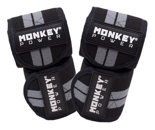 Rodilleras Clasicas Monkey Power Soporte Rodilla Gym Color Gris