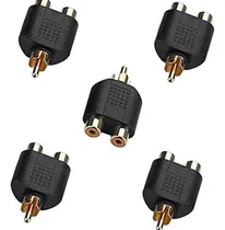 Comprar Adaptador 2 Plugs Rca Macho A Jack Rca Hembra 