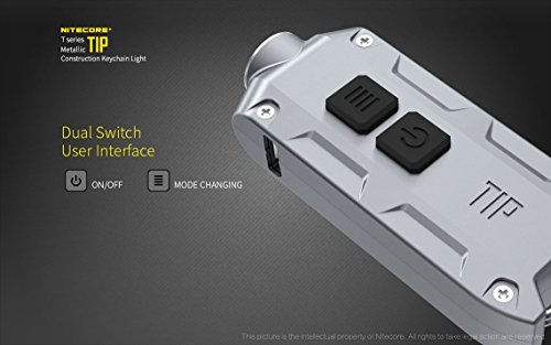 Linterna Llavero Recargable Usb Nitecore Tip 360 Lm, Plata +