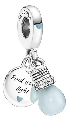 Dije Charm 100% Plata 925 Find Your Light Brilla