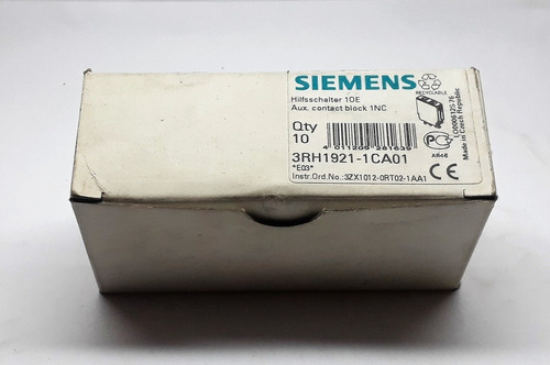 Bloque de contactos auxiliares 1nf 3rh1921-1ca01 Siemens