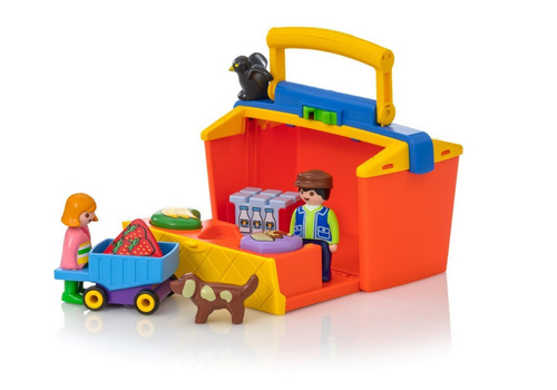 Playmobil 1.2.3 9123 Maletín De Mercadito