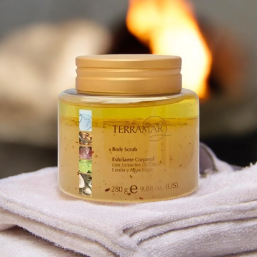 Exfoliante Corporal, Extractos Coco, Limón Y Algas Terramar Fragancia Coco