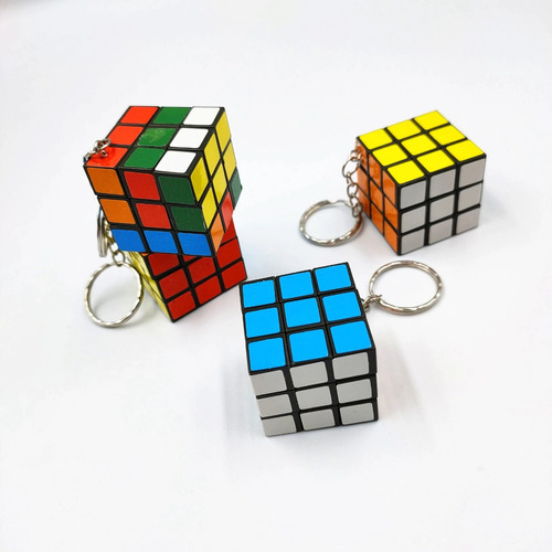 Pack X6 Cubos Rubik De Bolsillo Mini Llavero Llave 