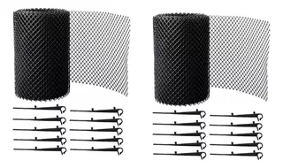 Strainer 2 Set Gutter Guard Mesh Protector Screen Roll Anti-