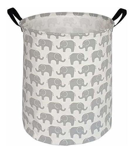 Cesto De Ropa Plegable 19.7  Elefante Gris