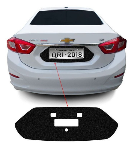 Adesivo Traseiro Fundo De Placa Cruze Sedan 2017/2018 Black