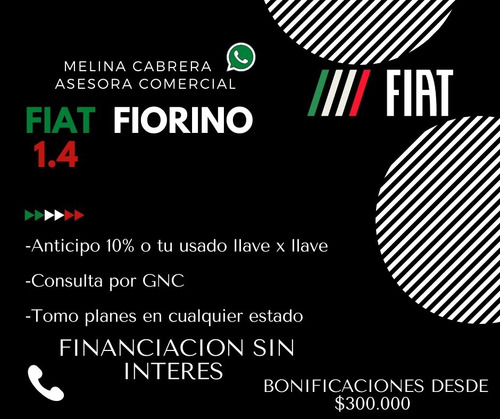 Fiat Fiorino 1.4 2021 0km Anticipo De $120 Mil + Cuotas C-