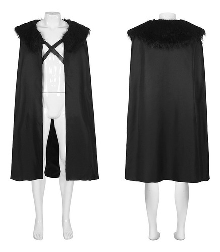 Abrigo Medieval Cloak Larp Viking Renaissance Winter Para Ho