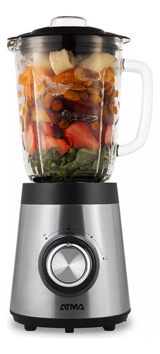Licuadora De Vaso Atma Pro Li8450ap 500w Jarra Vidrio Inox Plateado (Usado)