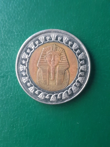 Egipto 2008 1 Pound, Bimetalica Excelente 