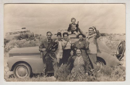 1942 Fotografia Pintoresca Familia Salida De Picnic Uruguay 