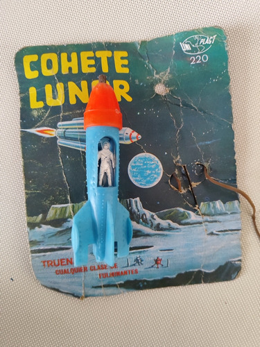 Cohete Lunar Juguete Mexicano Antiguo Años 80s Uniplast 