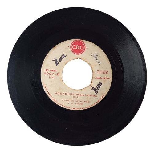 Vinilo Single De Ginette Acevedo -- No Quiero Ser ( N97 (Usado)