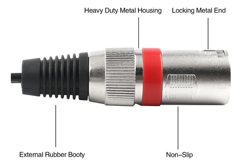 Cable 1/4 Trs A Doble Xlr Macho, 10 Pies