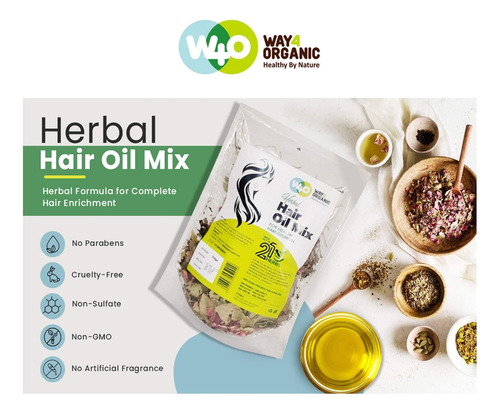 Aceite Capilar A Base De Hierbas Way4organic Mix, 21 Hierbas