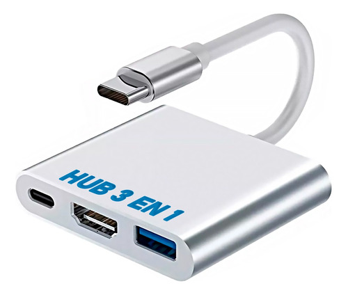 Adaptador Mac Windows Hub Usb-c A Hdmi Usb 3.0 Usb C 3 En 1 