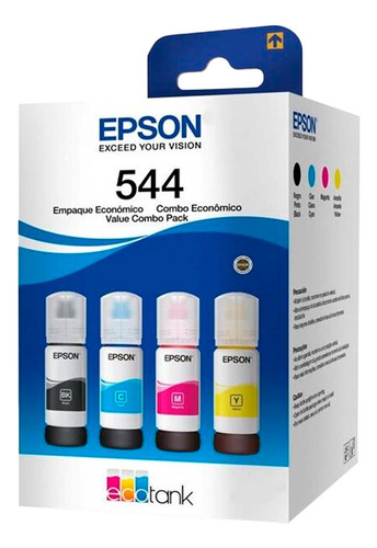 Kit De 4 Tintas Epson T544 Negro Amarillo Cian Magenta 65ml