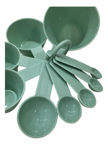 Set De 9 Cuchara Medidoras En Ml Y Taza Plastico