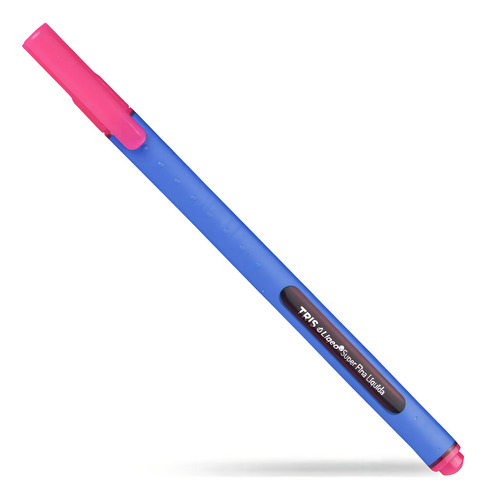 Bolígrafo superfino Liqeo Grey, 0,4 mm, color rosa, 685601