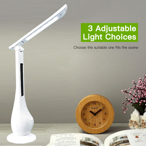 Lámpara De Escritorio Led Plegable, Control, 3 Niveles De Br