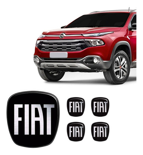 Adesivos Fiat Toro Resinados Dianteiro E Emblema Da Roda