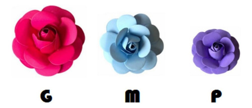 Flor De Papel Coloridas Para Decoração De Festas Kit Com 3un