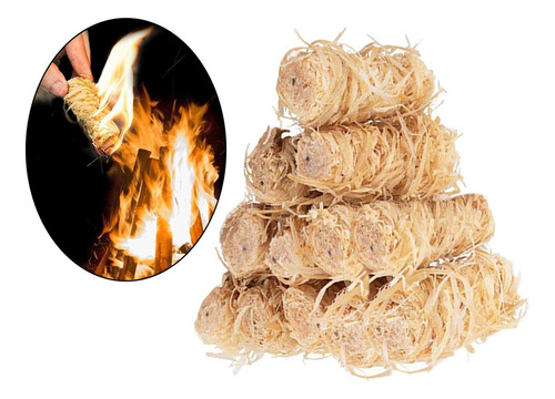 12pcs Arrancadores De Fuego Chimenea De Interior Los 2x6,5cm