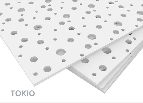 Imagen 1 de 5 de Placas Paneles De Yeso Acústico Decorativo Linea Tokio