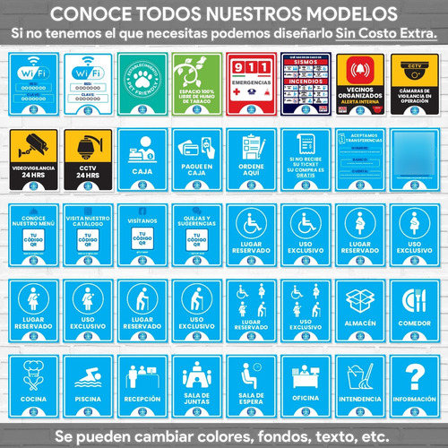 Señalamiento Personalizado 20x25cm Oficina