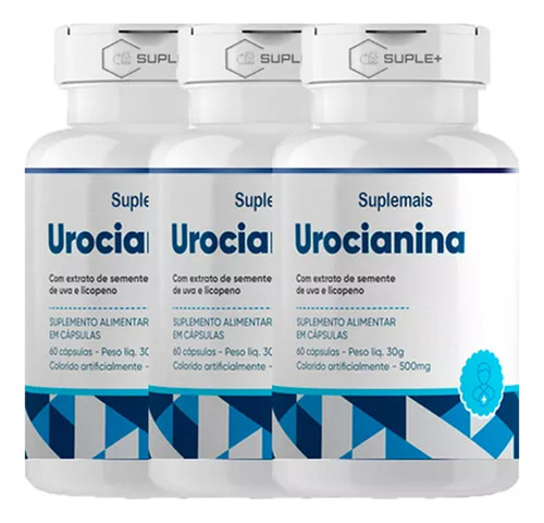Urocianina 2 Frascos Com 60 Cápsulas Frete Grátis Natural Natural