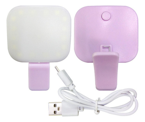 3 Luz Para Selfies, Anillo De Luz Con Clip Para Violeta