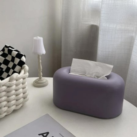 Wa Uma Caixa De Lenços De Plástico Roxo Claro