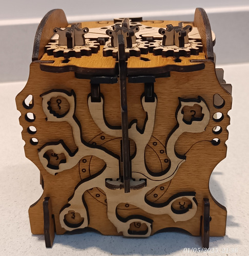Juego Ingenio Caja Secreta Escape Room In Box Atlantis+ Caja En Madera Decorada