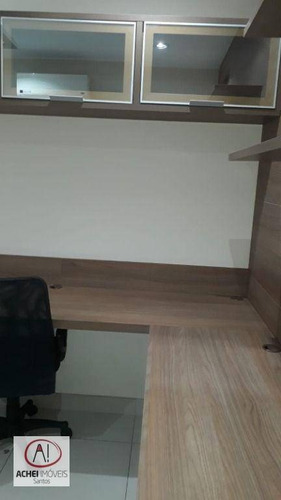 Imagem 18 de 23 de Loft Duplex Com 1 Dormitório Com Closed, 2º Revertido Em Home Office, Com Lazer, Venda, 71 M² Por R$ 490.000 - Gonzaga - Santos/sp - Lf0006